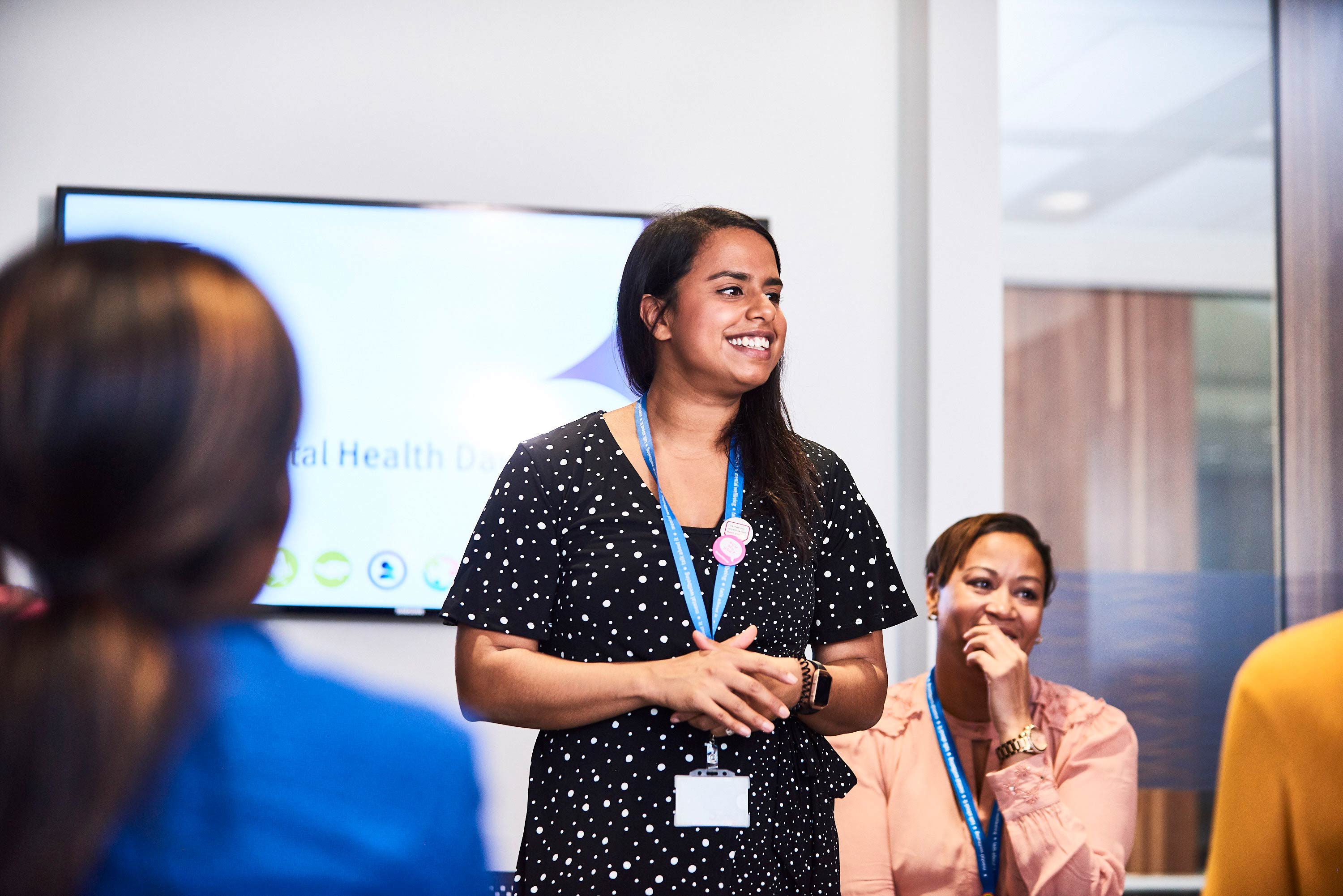 staff giving presentation